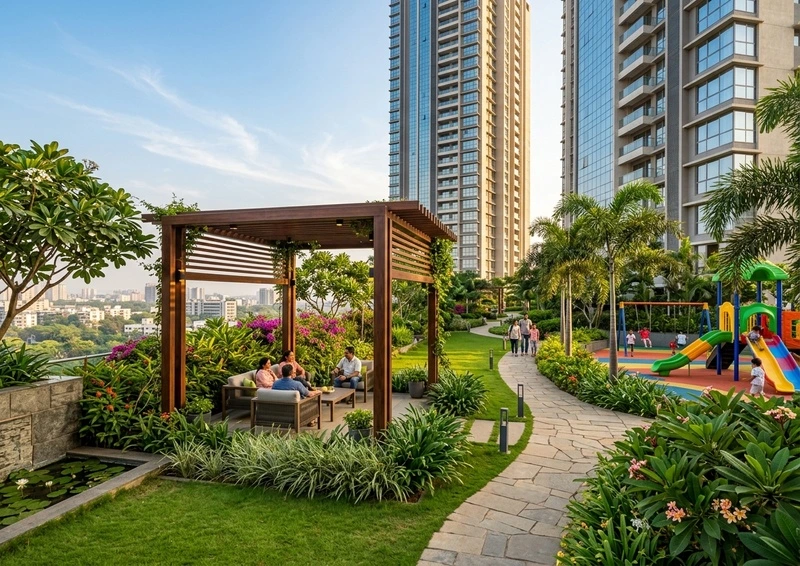 Krishan Square Kalyan Landscaped Podium Garden and Children Play Zone